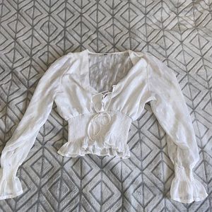 White See Through Dress Top